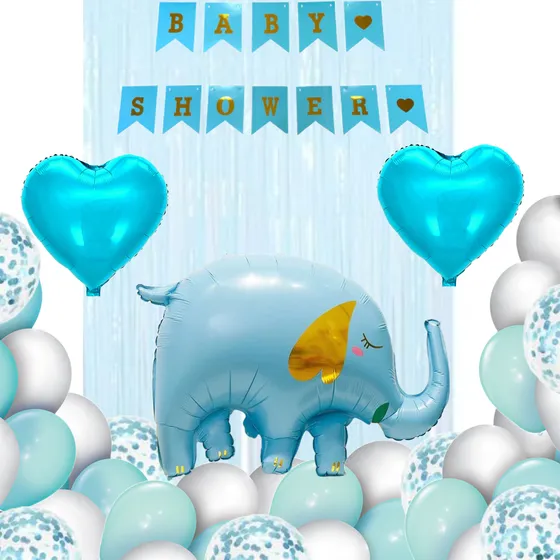 Combo Globos Baby Shower Elefante Bebe Decoracion Candy Bar