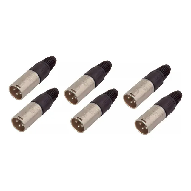 Neutrik® Nc3mxx® 6 Conectores Xlr Plata Macho Nuevo Envio