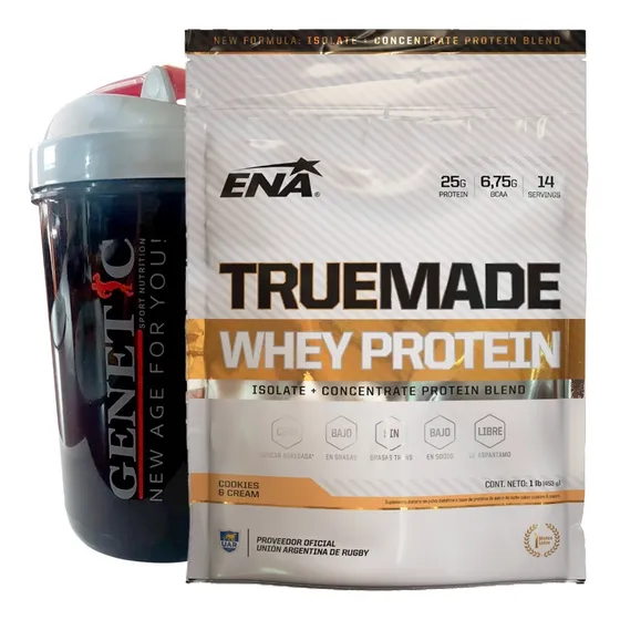 Proteina Ena 100% Whey Crecimiento Muscular Doypack + Vaso