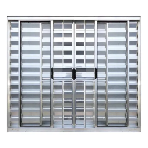 Janela De Quarto 6f Com Grade 1,00x1,50 Linha Leve Brilhante