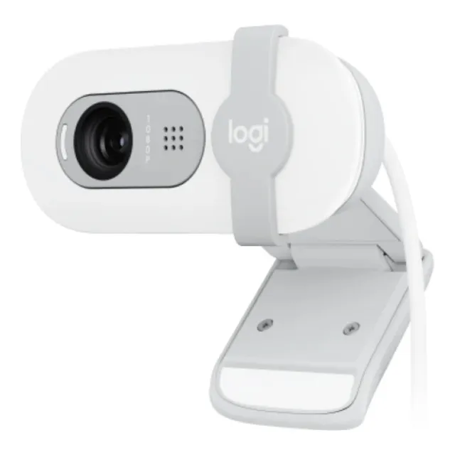 Camara Web Logitech Brio 100 Full Hd 1080p Para Zoom- Blanco