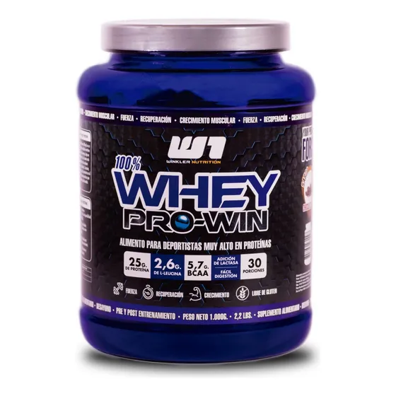 Suplemento en polvo Winkler Nutrition Whey Pro Win proteínas sabor capuccino en pote de 1kg
