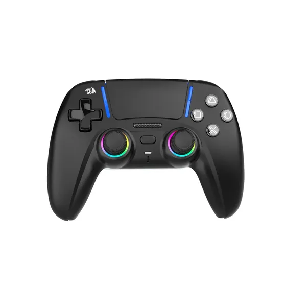 Joystick Ps5 compatível com gamepad sem fio Redragon G832 Kaiser Sensor de movimento RBG magnético H