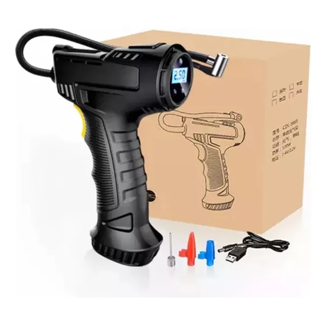 Inflador Llanta Compresor Inalámbrico Portátil Carro Moto 