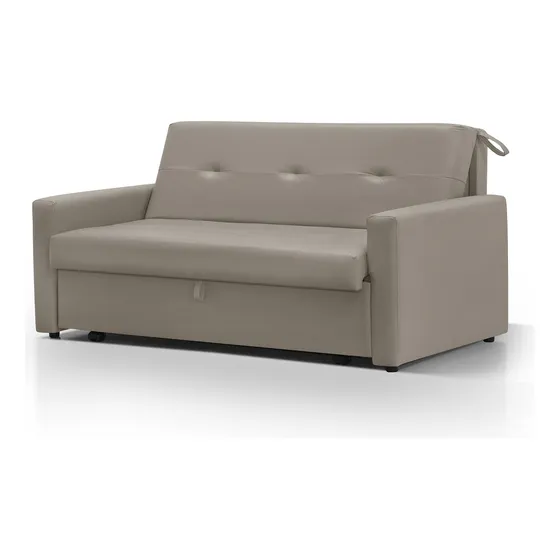 Puff Sofá Cama Baú Austim  2 Lugares - Corino - Confortável