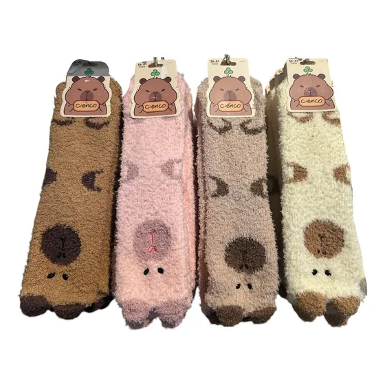 Pack X 3 Calcetines De Capibara Tendencia Invierno Termicos