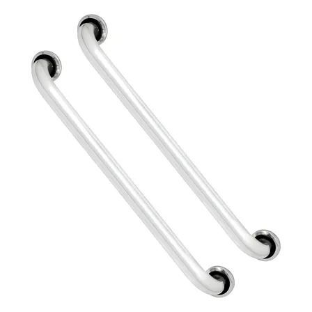 Kit 2 Barras De Apoio Para Banheiro 60cm Casa Premier Cor Prateado