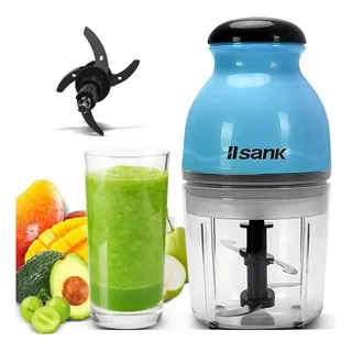 Mini Processador Liquidificador Triturador 600ml 260w 50hz Azul-celeste 110v