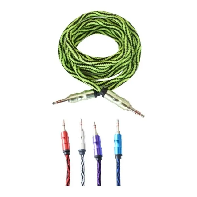 Mayoreo!!! 10 Pzs Cable Auxiliar 3.5mm 2 Metros Uso Rudo