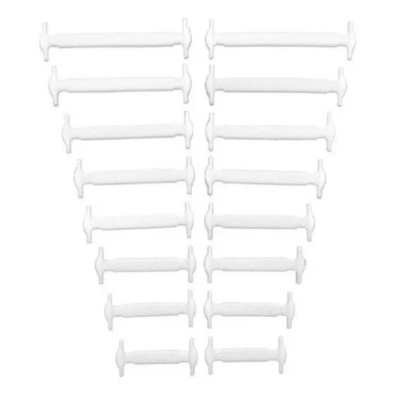 Par De Cadarço Silicone Elástico Branco Ou Preto Para Tenis