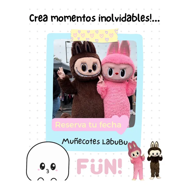 Disfraz Labubu Alquiler Fiestas, Eventos, Muñecotes