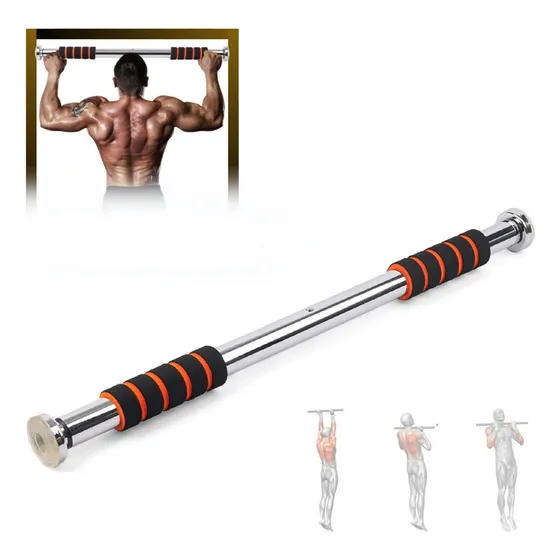 Vittak Barra De Porta Ajustável Flexão Fixa Ajustável Musculação Cor Prateado