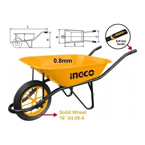 Carretilla Ingco Rueda Maciza 130kg 65l Hhwb64008-1d - Smf