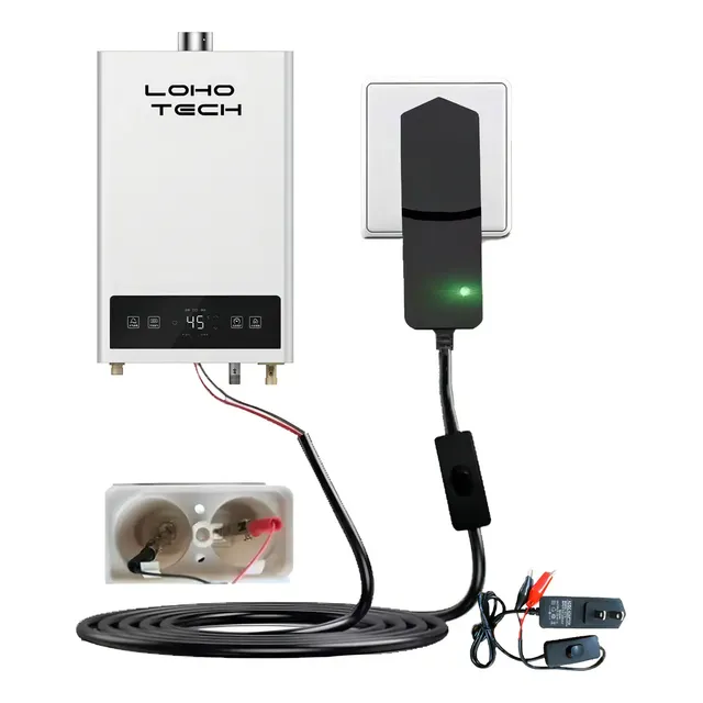 Loho Tech® Eliminador Para Boiler De Paso (sustituye A Las 2 Baterías) Boilers Calentador Agua 1pcs Negro
