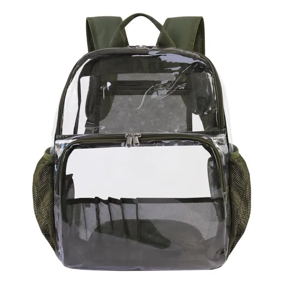 Gimiuito Clear Backpacks For School,18' Large Clear W1m7j