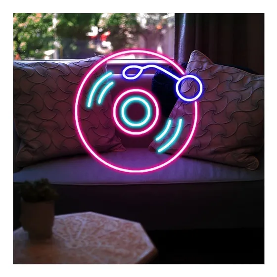 Luz Led Mnb Disco Vinilo Publicitario Señal Neon Publicidad