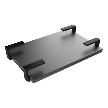 Suporte Base Apoio P/ Fixar Notebook Laptop Embaixo Da Mesa Cor Preto