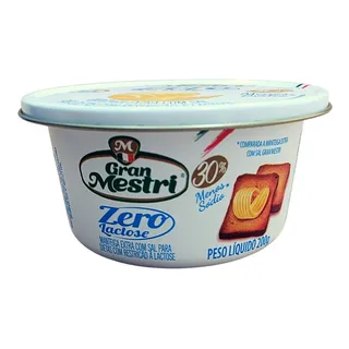 Manteiga Extra Com Sal Zero Lactose Gran Mestri Lata 200g Manteiga Extra Com Sal Zero Lactose Gran Mestri Lata 200g