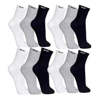 12 Pares De Meias Masculinas Cano Alto Grossa AlgodĂŁo Oferta 12 Pares De Meias Masculinas Cano Alto Grossa AlgodĂŁo Oferta