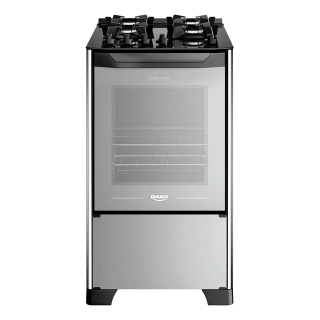 Fogão 4 Bocas Dako Magister Style Com Mesa De Vidro - Bivolt
