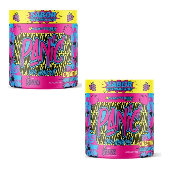 Kit 2x Pré Treino Panic Nova Formula (300g) Adatogen Science