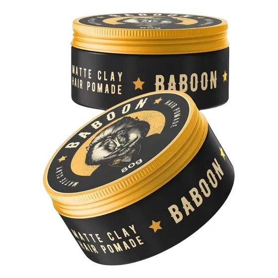 Kit pomada modeladora matte clay hair pomade Baboon 2 unidades