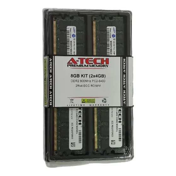 Kit Memoria (2x4gb) Ddr2 800mhz Ecc Rdimm Pc2-6400 Samsung