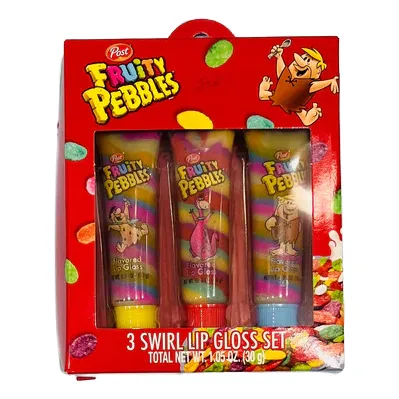 3-pack Lip Gloss De Remolino Fruitty Pebbles Los Picapiedra