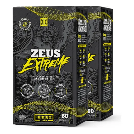 Kit 2x Zeus Extreme 120 Comps - Zma / Aumento De Testoterona Sabor Sem sabor