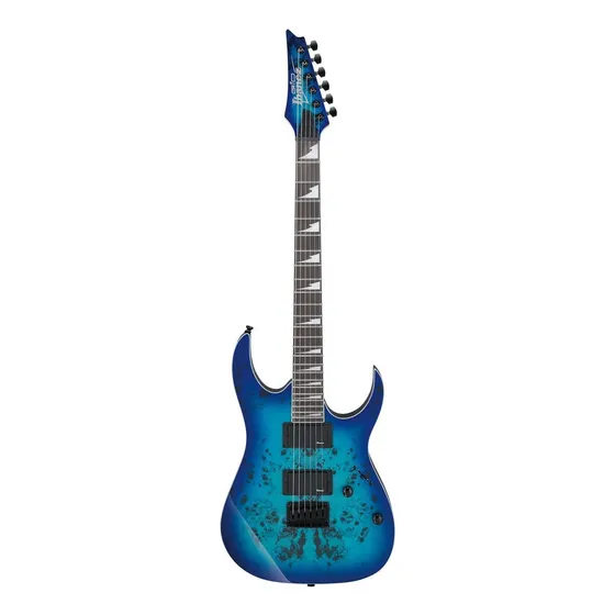Guitarra eléctrica Ibanez RG GIO GRGR221PA de okoume aqua burst barniz con diapasón de amaranto