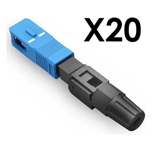 Conector Rápido Fibra Óptica Para Ftth Sc/upc (20 Unid)
