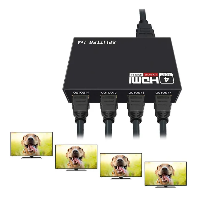 Splitter Hdmi 1x4 Activo 4 Salidas Tv Led Lcd 1080p Hd