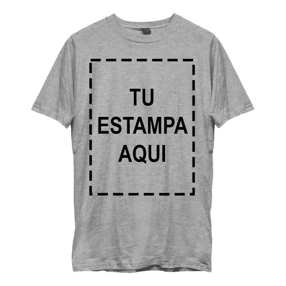 Remera Personalizada Adulto Algodon Adelante Grande Estampa