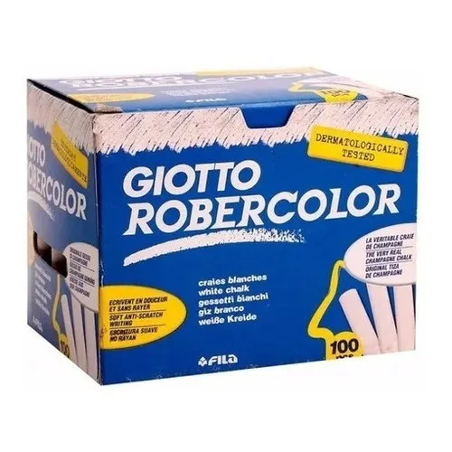 Tizas Giotto Robercolor Caja X 100 Unidades Blancas
