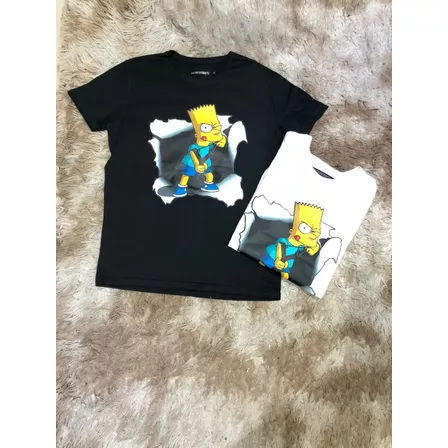 Remera Est. Hombre Bart Simpsons X Mayor Ymenor Exc. Calidad