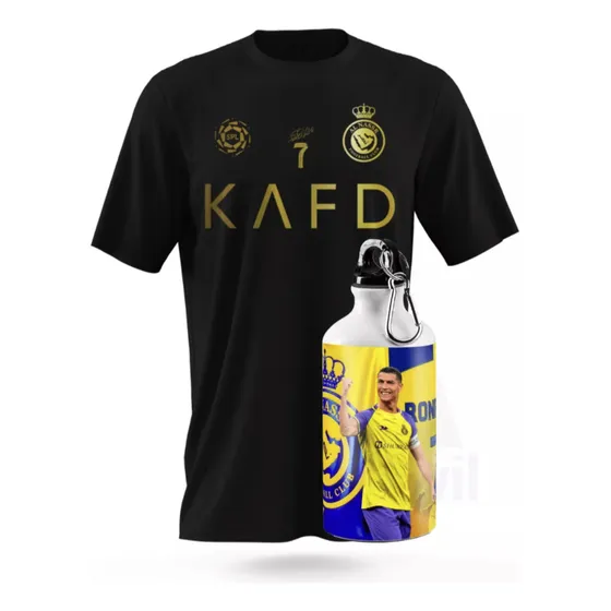 Polera Al-nassr Cristiano Ronaldo Más Botella - Infantil