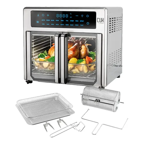 Freidora De Aire Cuk By Gadnic 17 Litros Horno Digital Con Accesorios Asar Y Freir