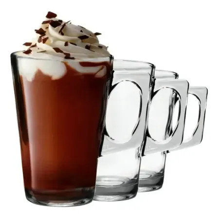Kit 6 Canecas Vidro 250ml Alta Cappuccino Dolce Gusto Marca Caneca