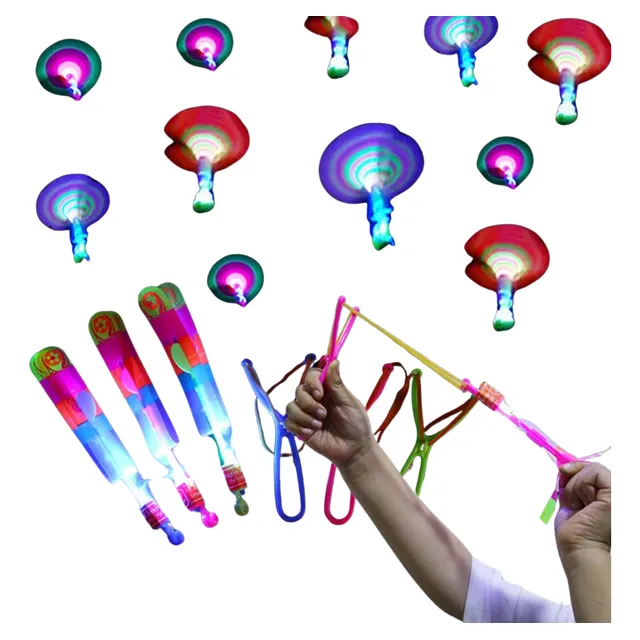 12 Brinquedo Led Voador Foguete Helicóptero Avatar Rotativo
