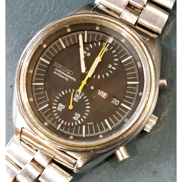 Seiko Automatic 6138 3002 Jumbo Chronograph Crono 