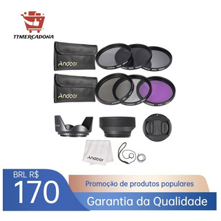 Andoer 49mm Kit Filtro Lente Uv+cpl+fld+nd (nd2 Nd4 Nd8) Com Andoer 49mm Kit Filtro Lente Uv+cpl+fld+nd (nd2 Nd4 Nd8) Com