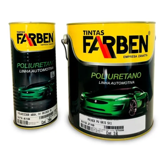 Farben Primer Gris Pu 210 5:1 + Catalizador X 4.32 Lt  