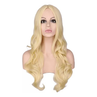 Peluca De Barbie Para Cosplay, Cabello Rubio Claro Y Rizado Peluca De Barbie Para Cosplay, Cabello Rubio Claro Y Rizado