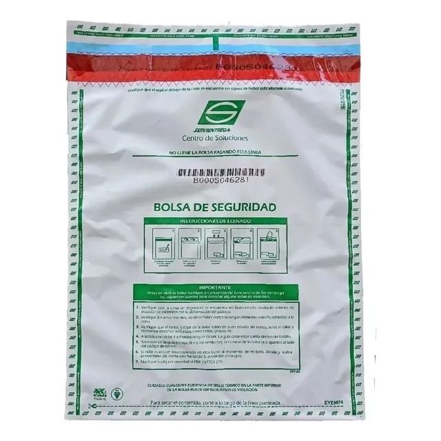Bolsas  Seguridad Servientrega 48cm X 40cm Gruesas ( 10 U )
