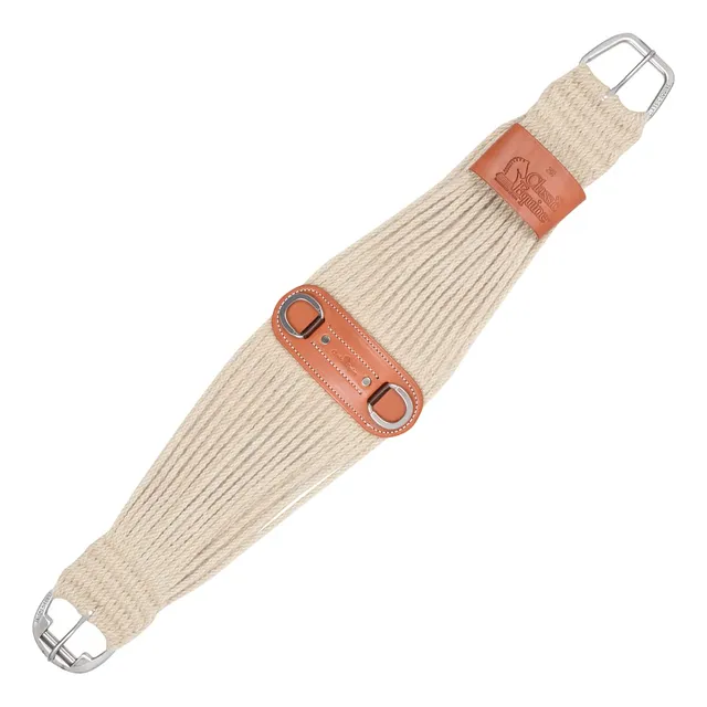 Classic Equine Mohair Roper Cinch Centro Cuero Natural