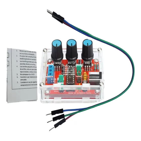 Kit Generador De Funciones Xr2206 Con Carcasa De Acrílico