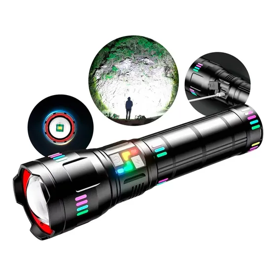 Lanterna Tática Led Super Canhão De Luz 30 Cm 3000 Lúmens