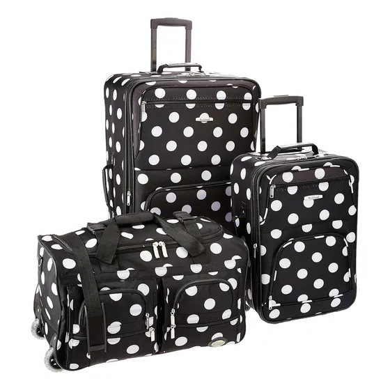Set De Maletas Rockland Vara 3 Piezas Expandibles 20/22/28