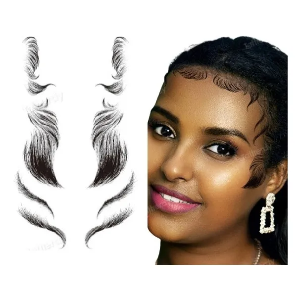 Cabello Adhesivo Tatuaje Temporal Baby Hairs Afro