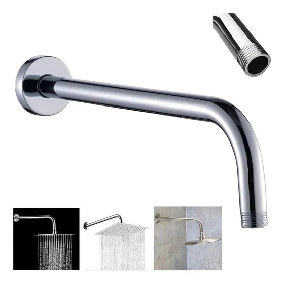 Brazo Para Plato Ducha Cromado Largo 30cm 1/2puLG He Taumm